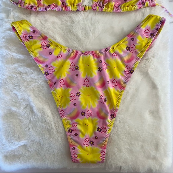 Heavy manners mirror palaise sun print Brazilian bikini small medium nwot - Picture 6 of 11